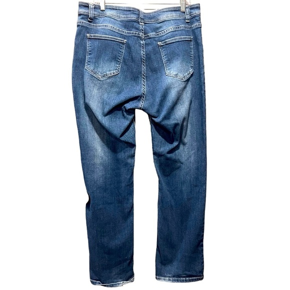 REBA Women's Embellished Stretch Mid Rise Denim Blue Jeans Size 16 - Picture 2 of 10